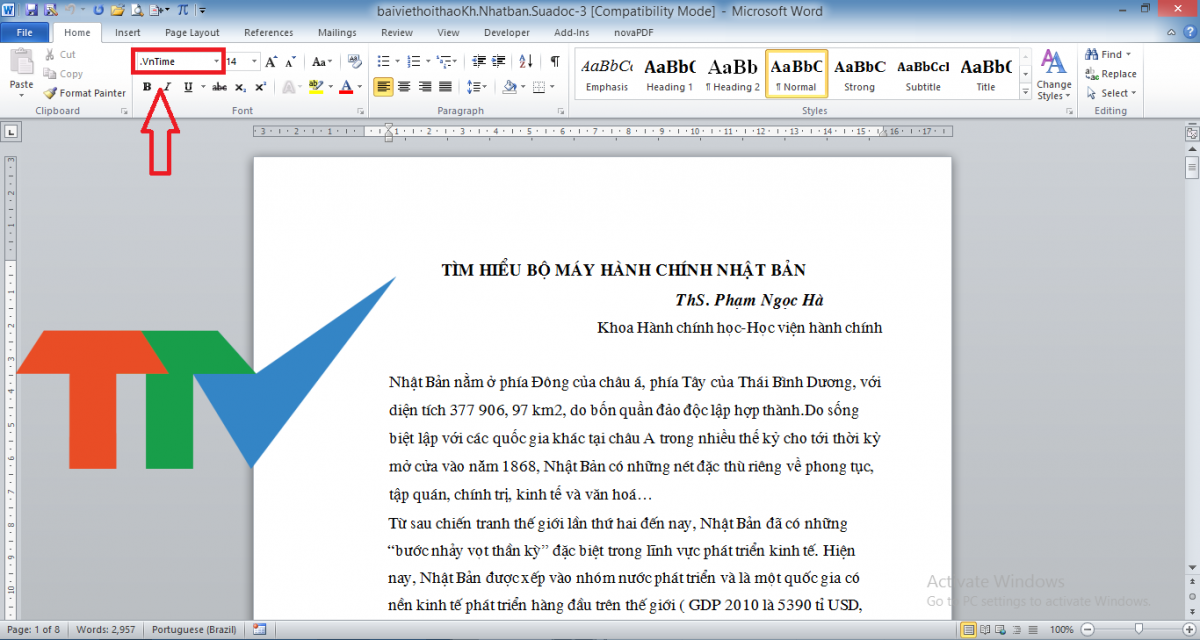 Bạn muốn trang trải văn bản của mình với font chữ mới mẻ? Hãy thay đổi font chữ Vntime sang Time New Roman để tạo nét riêng độc đáo cho tài liệu của bạn.
