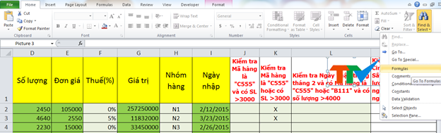 Công thức trong Excel