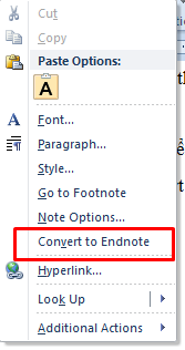 Cách sử dụng footnote và endnote để tạo chú thích trong văn bản