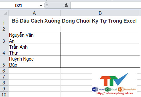 Bỏ dấu cách chuỗi kí tự: Bỏ dấu cách chuỗi ký tự là một công cụ hữu ích giúp bạn xử lý và phân tích dữ liệu dễ dàng hơn. Với cách này, bạn có thể loại bỏ các khoảng trắng không mong muốn và giữ lại chỉ các ký tự cần thiết. Điều này giúp cho quá trình phân tích dữ liệu trở nên nhanh chóng và đơn giản hơn bao giờ hết.