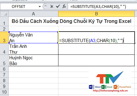 Bỏ Dấu Cách Xuống Dòng Trong Chuỗi Kí Tự