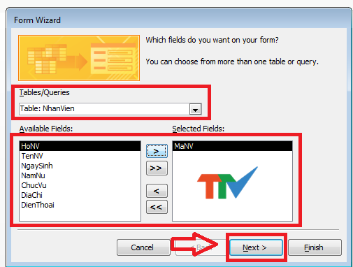 Tạo Form Trong Access