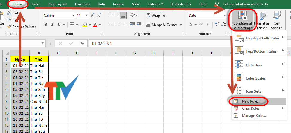 Tự Động Tô Màu Ngày Chủ Nhật Trong Excel Tự Động Tô Màu Ngày Chủ Nhật Trong  Excel